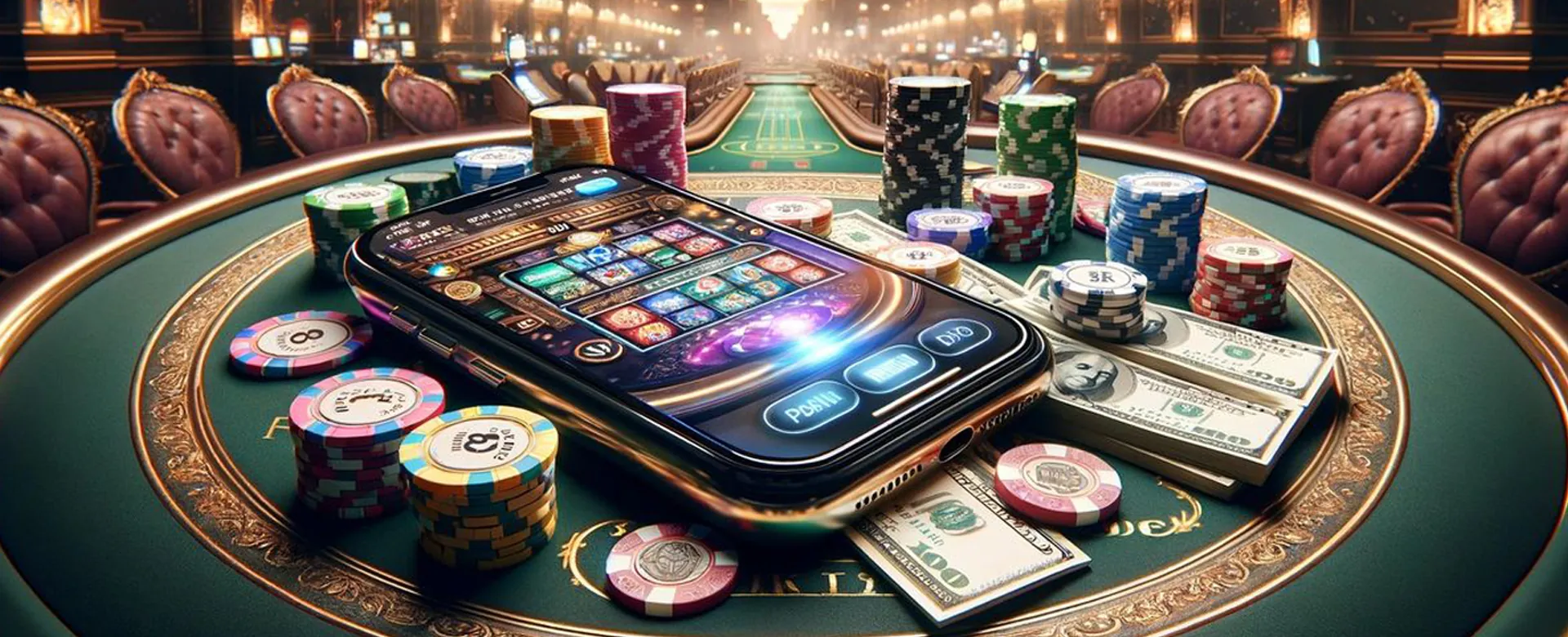 Player making an informed choice for online casino selection, with golden elements and a secure feel, representing 5jili's guidance